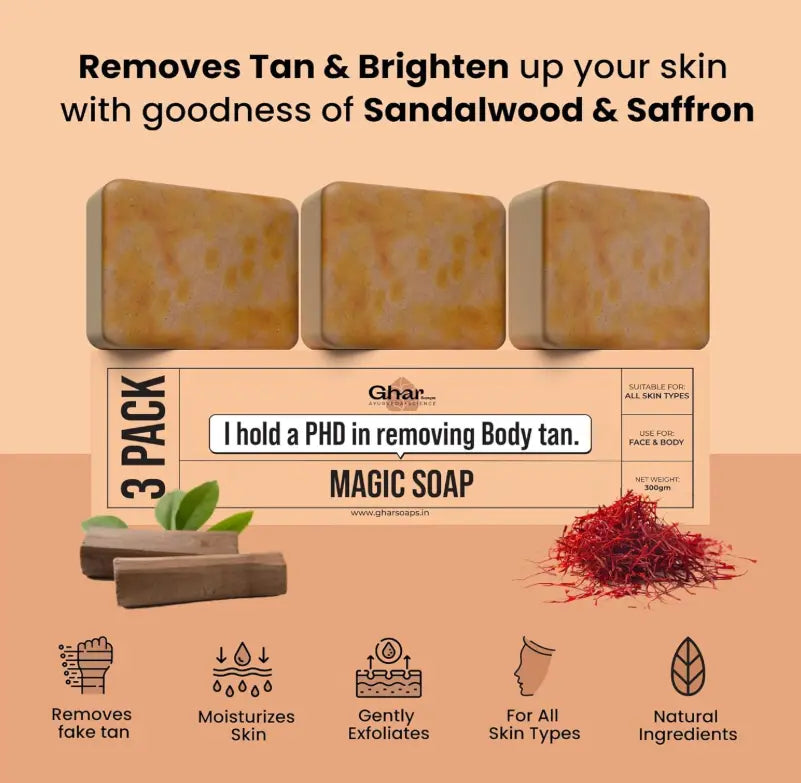 Magic Soap 4 Pack - By Ghar Soaps
